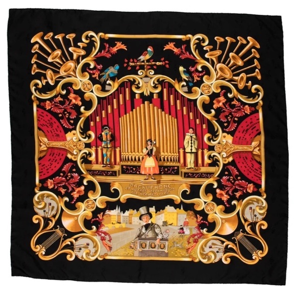 HERMÈS Orgauphone Et Autres Mécaniques Jacquard Scarf - Picture 1 of 4